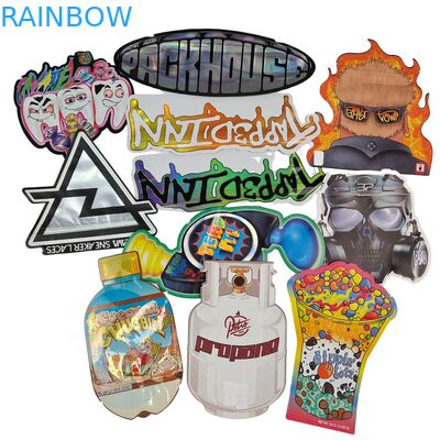 فروش گرم کیسه مایلار بریده شده با زیپ مواد غذایی ضد بوی 3.5 7g 14g 28g قارچ گیمی های سفارشی چاپ کیسه پلاستیکی