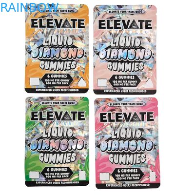 بسته بندی کیسه های مایلار 3.5 گرمی عصاره قارچ آدامس با زیپ ضد بو کیسه ایستاده