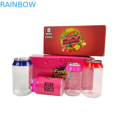 برچسب سفارشی پلاستیکی شفاف 3.5 گرم و 7 گرم PET با درب های آلومینیومی پیچی برای بسته بندی مواد غذایی آب نبات کوکی جعبه های کاغذی نمایشگر