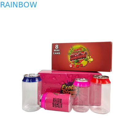 برچسب سفارشی پلاستیکی شفاف 3.5 گرم و 7 گرم PET با درب های آلومینیومی پیچی برای بسته بندی مواد غذایی آب نبات کوکی جعبه های کاغذی نمایشگر