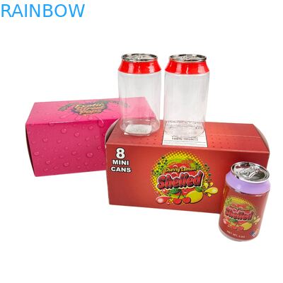 برچسب سفارشی پلاستیکی شفاف 3.5 گرم و 7 گرم PET با درب های آلومینیومی پیچی برای بسته بندی مواد غذایی آب نبات کوکی جعبه های کاغذی نمایشگر