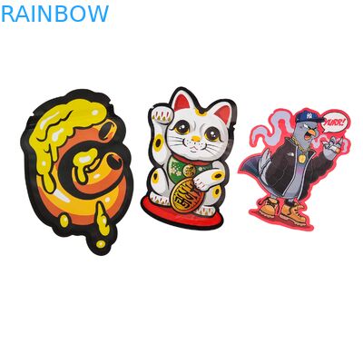 کیسه های مایار هولوگرافیک مقاوم در برابر کودک با مهر و موم سه طرفه، کیسه بسته بندی اسنک فویلی آلومینیومی