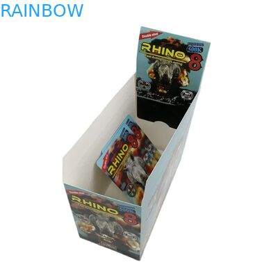 عمده فروشی سفارشی رینو 100k 150k 200k کپسول تقویت کننده قرص دارو بسته بندی سه بعدی کارت با جعبه نمایشگر کاغذی