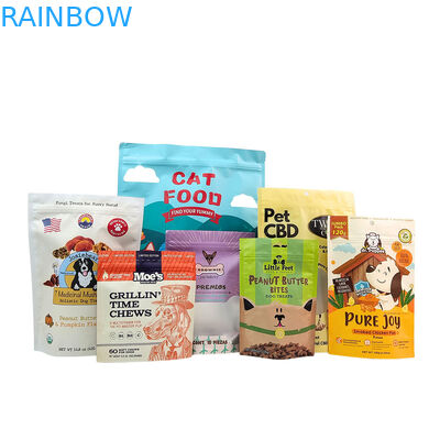 کیسه ایستاده قابل استفاده مجدد سازگار با محیط زیست با ضخامت 50 تا 200 میکرون برای بسته بندی غذای حیوانات خانگی