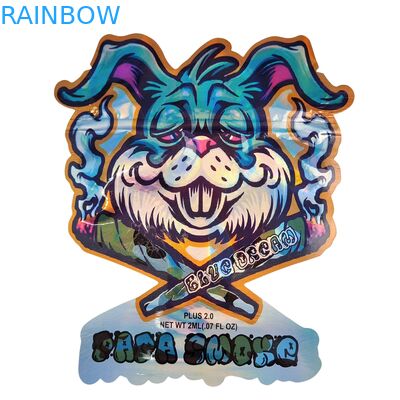 کیسه‌های مایار برش خورده‌ی عجیب و غریب 3.5 گرمی 1 پوندی درجه‌ی غذایی هولوگرافیک آب نبات ضد بو مقاوم در برابر کودک مایار زیپ‌لاک با شکل خاص