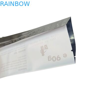 Customized Gold Stamped Back Side Sealed Stand Moisture Proof Flat Pouch Snack Energy Bar Nut Chocolate Packaging LDPE Bags