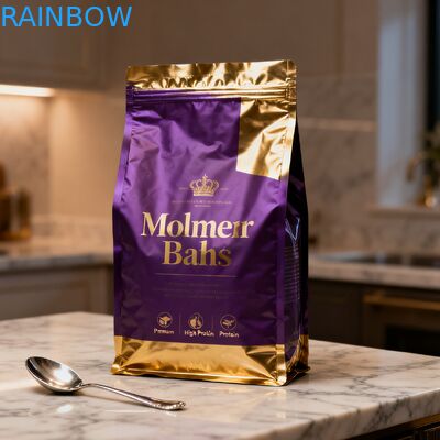 کیسه‌های مایار بسته‌بندی مواد غذایی حیوانات تجزیه‌پذیر سفارشی، کیسه با گاست جانبی، غذای سگ گربه حیوان خانگی، کیسه زیپ‌دار با دریچه