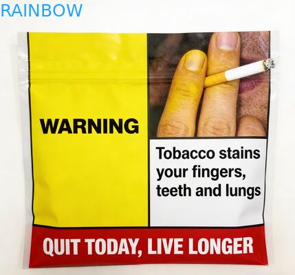 کیسه ی پیش رول شده زپلاک بسته بندی مواد غذایی قابل خوردن بسته بندی مواد غذایی درجه ی سه طرفه مهر و موم کیسه ی پلاستیکی برای تنباکو کیسه مایلار