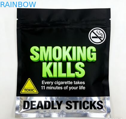 کیسه سیگار برگ، توتون رولی با زیپ، 25 گرم، 30 گرم، 40 گرم، 50 گرم، 100 گرم، با قابلیت بسته‌بندی مجدد و سه طرفه