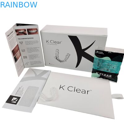 جعبه کیت بریس های دندانی مغناطیسی لوکس سفارشی با جعبه بسته بندی تراز کننده ارتودنسی با ضخامت 350 گرم