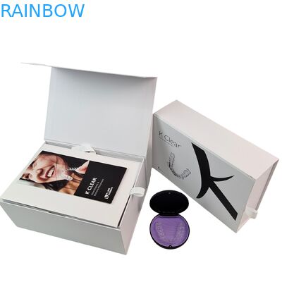 جعبه کیت بریس های دندانی مغناطیسی لوکس سفارشی با جعبه بسته بندی تراز کننده ارتودنسی با ضخامت 350 گرم