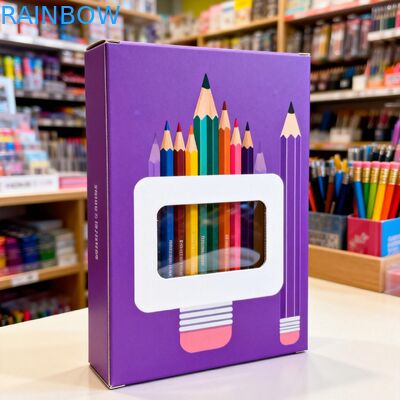 جعبه کاغذی با اندازه سفارشی با صفحه نمایش پنجره شفاف و ضخامت 350 گرم برای بسته بندی مواد غذایی