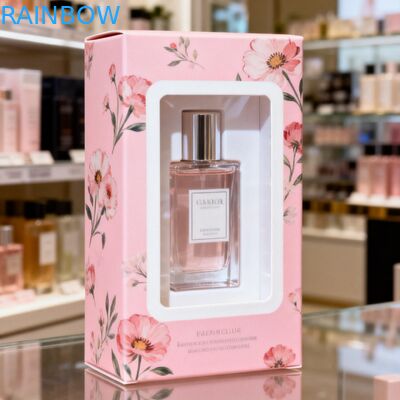 جعبه کاغذی هدیه قابل حمل سفارشی با پنجره های شفاف، جعبه هدیه مهمانی، جعبه کلوچه، دونات، جعبه های کاغذی با دسته