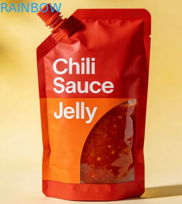 کیسه دهانه ضد نشت 150 میلی لیتری 200 میلی لیتری 300 میلی لیتری Doypack Food Grade Sauce Chili Jelly Juice Food Food Pouch Stand Up Pouch