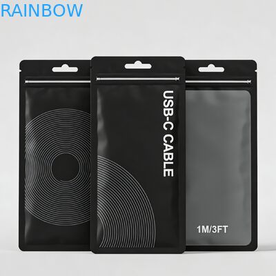 چاپ سفارشی کیسه بسته بندی قابل بازیافت PVC پلاستیکی مات قابل بازیافت با مهر سه طرفه