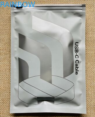 چاپ سفارشی کیسه بسته بندی قابل بازیافت PVC پلاستیکی مات قابل بازیافت با مهر سه طرفه