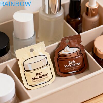 بسته بندی کرم لوشن مراقبت از پوست پلاستیک نمونه کوچک آرایشی کیسه های ورق مایلار کیسه های مهر گرما کیسه های کوچک مینی کیسه