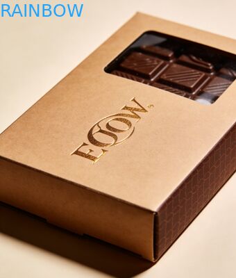 جعبه کاغذی کرافت زیست تخریب پذیر سفارشی درجه غذایی با پنجره شفاف برای بسته بندی شکلات