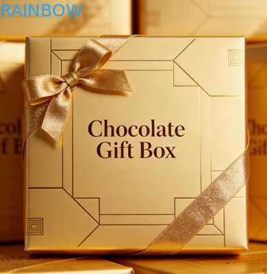 جعبه هدیه عروسی با مهر و موم طلا با پنجره شفاف برای شیرینی و شکلات