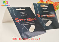جعبه های بسته بندی قرص های جنسی و جعبه نمایش سه بعدی Stiff Rox قرص کارت قرص کاغذی / کپسول جعبه کاغذ با دو سوراخ