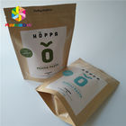 کیسه فویل محیط زیست بسته بندی درجه مواد غذایی Ziplock Logo کاغذ کرافت کرافت چاپ شده