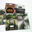 Black Panther / Mamba / Rhino V7 قرص های تقویت کننده مردانه کپسول قدرت جنسی بسته بندی کارت های تاول 3D با جعبه کاغذ