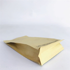 کیسه های زیست تخریب پذیر کاغذی کرافت قهوه ای مهر و موم شده چهار قلاب سفارشی پذیرفته شده با زیپ