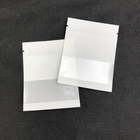 کاغذ کرافت قابل تحقیق با اندازه آرم سفارشی نصب شده با پنجره شفاف برای کیسه بسته بندی جواهرات دانه قهوه