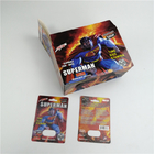 داغ فروش Rhino 99 500K قرص های تقویت کننده مرد بسته بندی کارت های تاول 3D 3d جعبه کاغذ نمایش 24 عیار