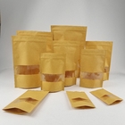 کیسه کاغذی Doypack Kraft خود ایستاده برای میان وعده های غذایی چای کوکی میوه های خشک