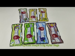 چاپ سفارشی کیسه‌های 3.5G 7G مایلار برش خورده با شکل نامنظم و زیپ‌کیپ