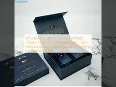 عمده فروشی سفارشی لوکس پوشه های آرایشی هدیه مغناطیسی فوم EVA درج لمینیت مات مواد تجزیه پذیر برای عطر و هنر