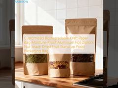 کیف کاغذی با کرفت قابل تجزیه و رطوبت ضد رطوبت ورق آلومینیومی سیپلاک آجیل اسنک میوه های خشک بسته بندی مواد غذایی