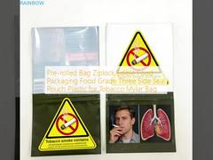 کیسه ی پیش رول شده زپلاک بسته بندی مواد غذایی قابل خوردن بسته بندی مواد غذایی درجه ی سه طرفه مهر و موم کیسه ی پلاستیکی برای تنباکو کیسه مایلار