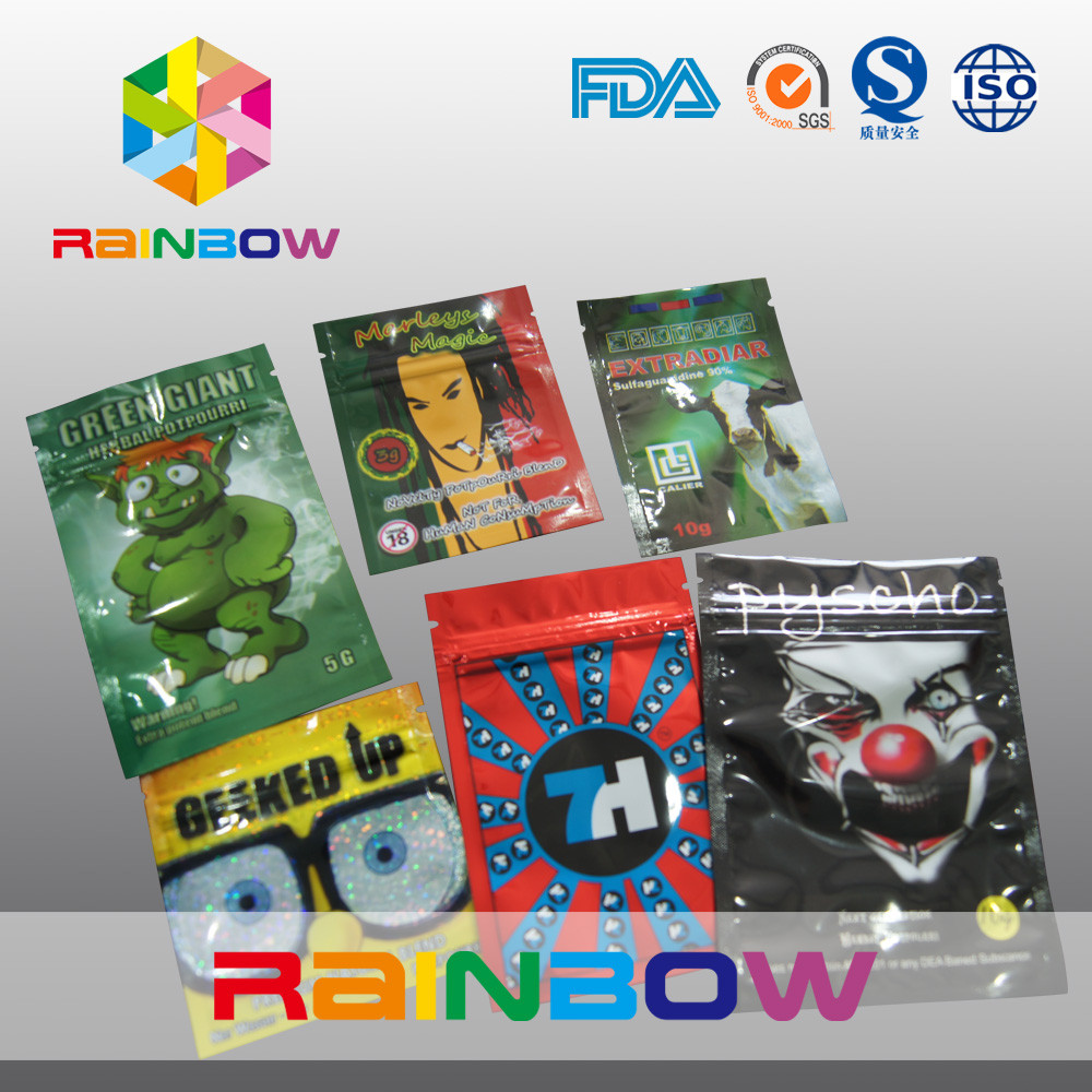 سه ضلعی مهر و موم عطر و طعم بسته بندی / ادویه پوپوروری کیسه زیپ