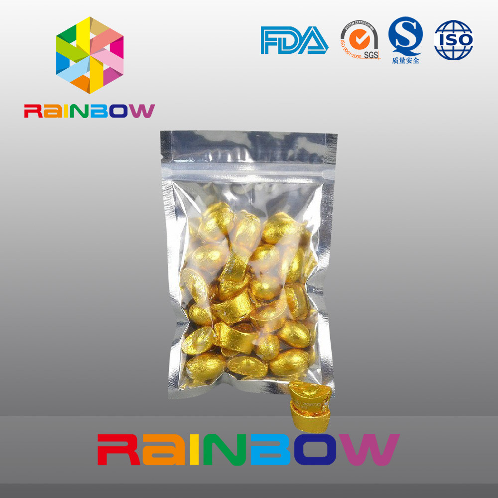 بسته بندی کیسه های اسنک 100 گرم بسته بندی فنجان عقب فویل با زیپ