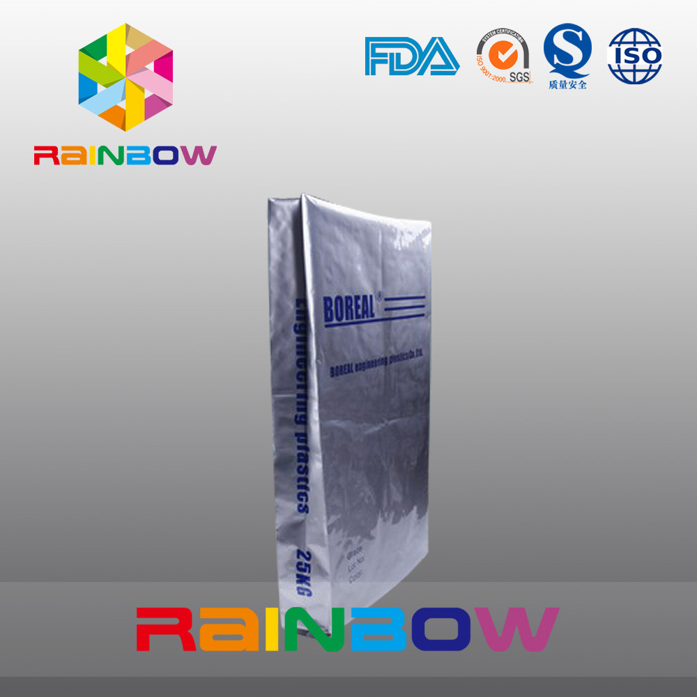 کمربند فویل آلومینیومی Gusset پایین 25 کیلوگرم برای بسته بندی پودر پروتئین