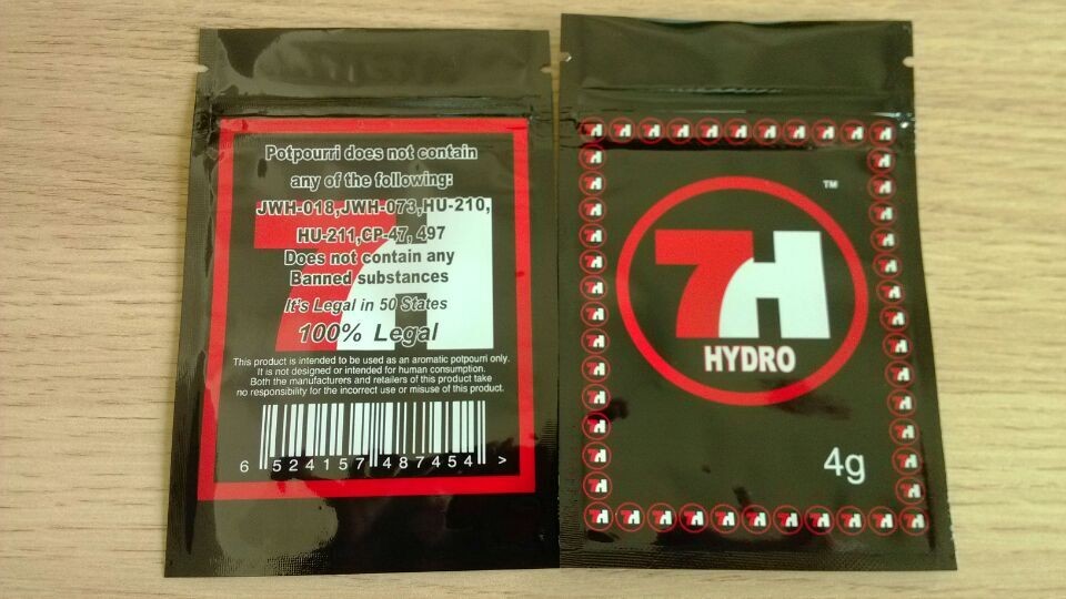 جعبه های پلاستیکی جعبه های پلاستیکی برای بسته بندی 7H Kush / Hydro Herbal Incense Packaging Bag