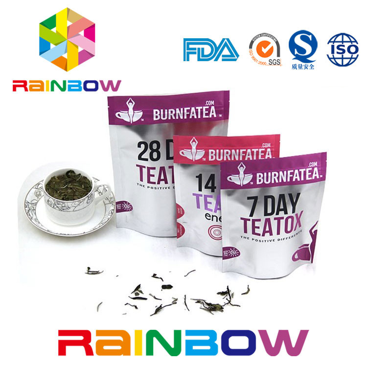 زنجبیل زیستی پاکسازی کیسه چای میالار Ziplock کیسه بسته بندی چای لاکی