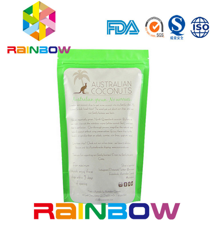 کیسه اسنک سفارشی بسته بندی Ziplock برای بسته بندی دانه ها پایه پایین گاس