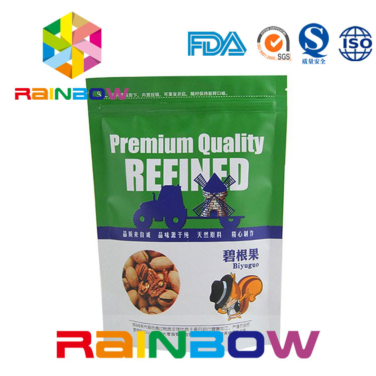 سفارشی چاپ دوو بسته آجیل کیسه بسته بندی زیپ و دهان تیز