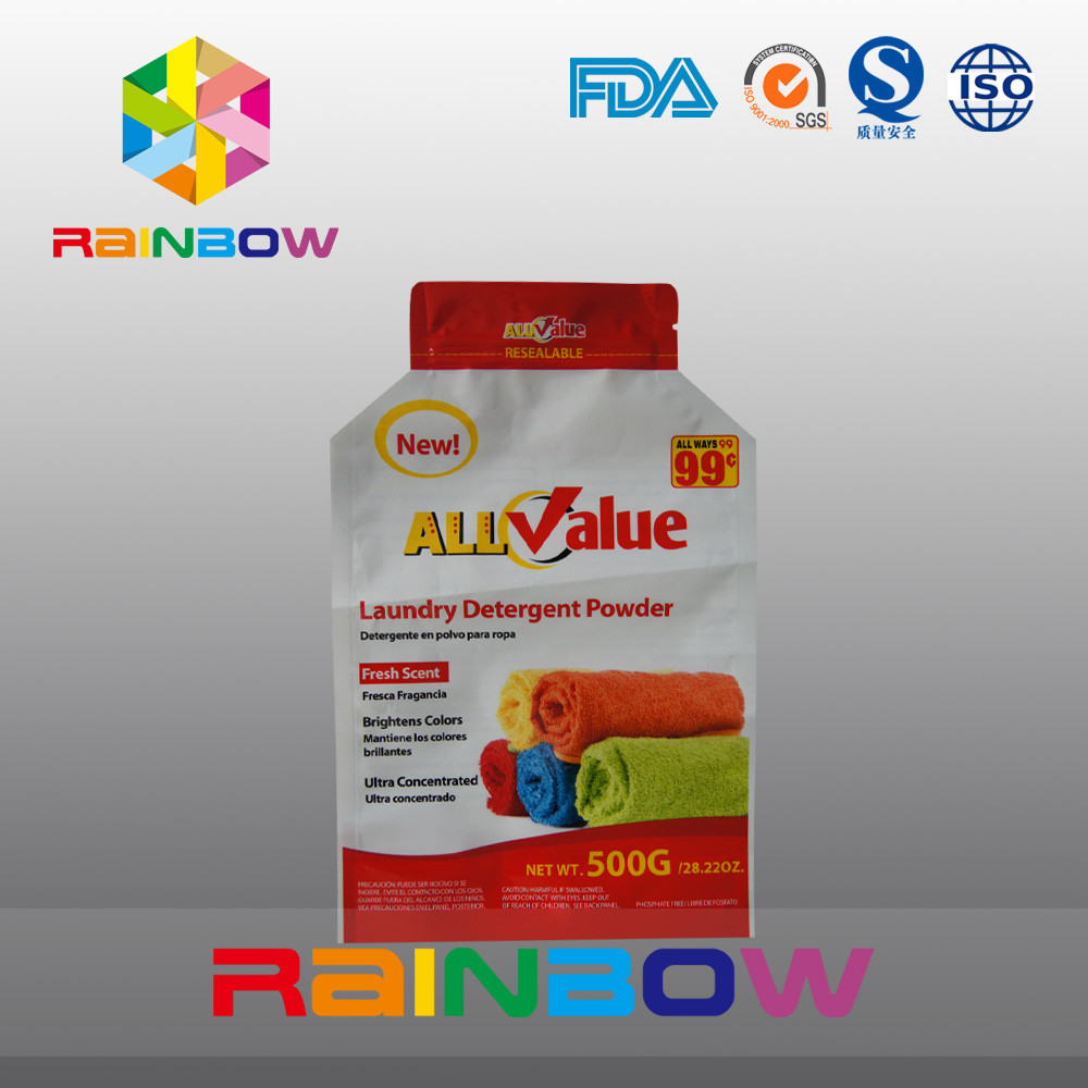 بسته بندی سفارشی بسته بندی پلاستیکی برای 500 گرم پودر لباسشویی / پودر شستشو