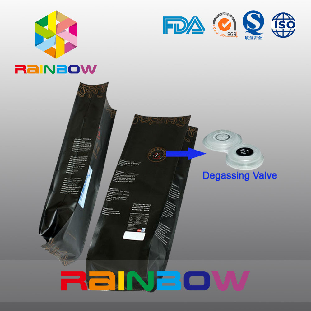 طراحی سفارشی فویل آلومینیومی قهوه کیسه ای / Side Gusset 5lb کیسه های قهوه با شیر