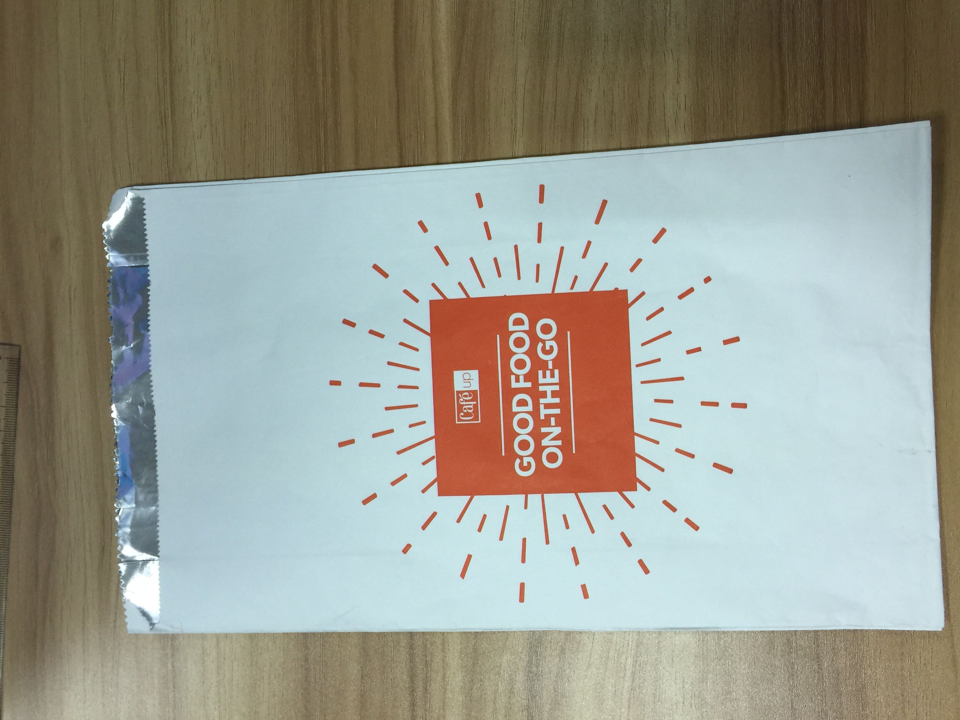 کیسه کاغذی کرافت فویل داخل کیسه های بسته بندی مرغ کباب طراحی سفارشی