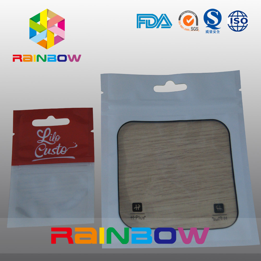 بسته بندی کیسه های پلاستیکی کیسه ای Mylar Ziplock با پنجره شفاف برای محصولات