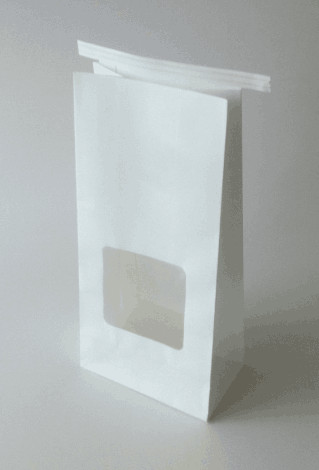 کاغذ سفید کرافت کاغذ سفارشی کیسه کاغذ با Tintie برای Oolong چای / شکلات بسته بندی