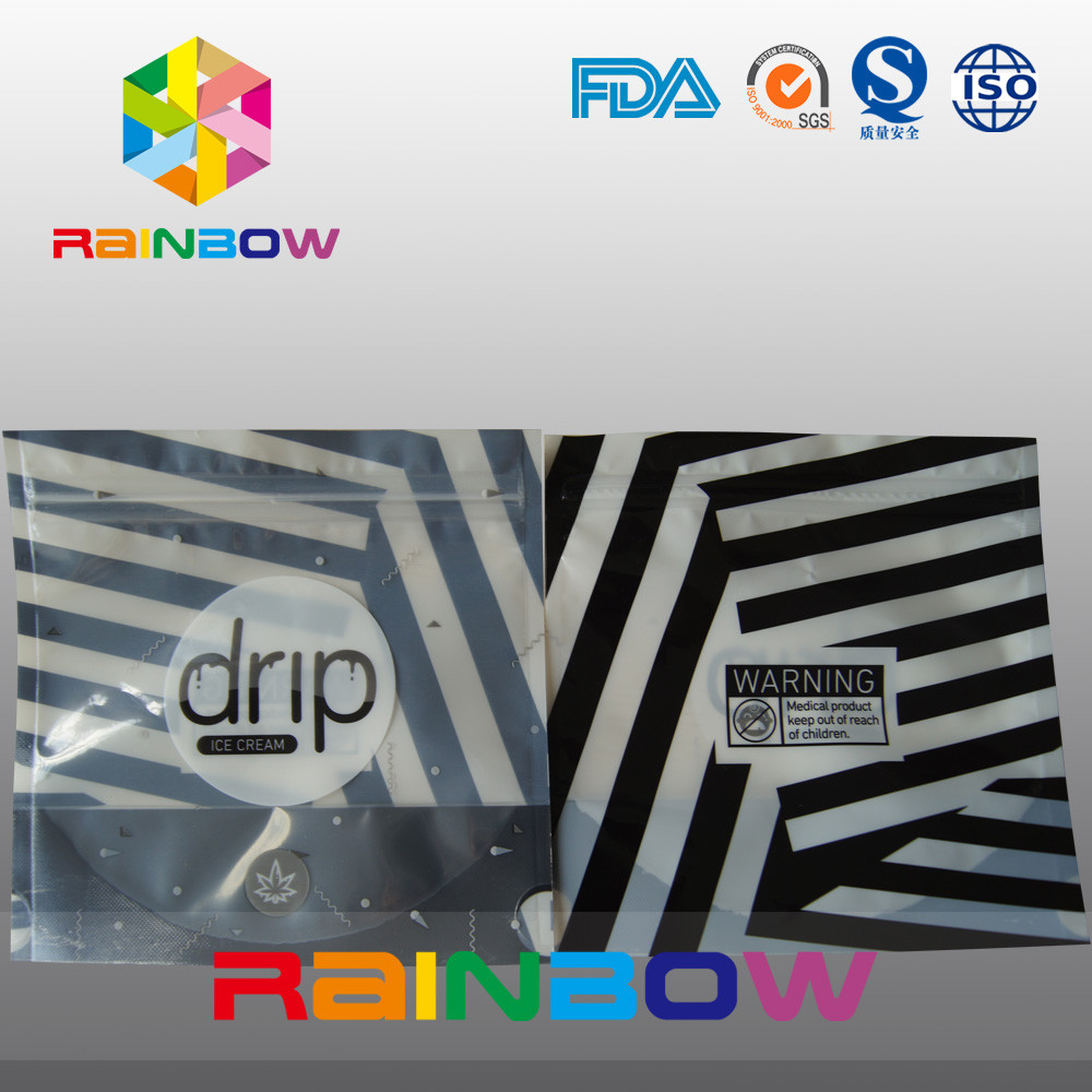 Stripes Gebra Stand Up کیسه نانویی Drip، کیسه شیلنگ کامپوزیتی Mylar