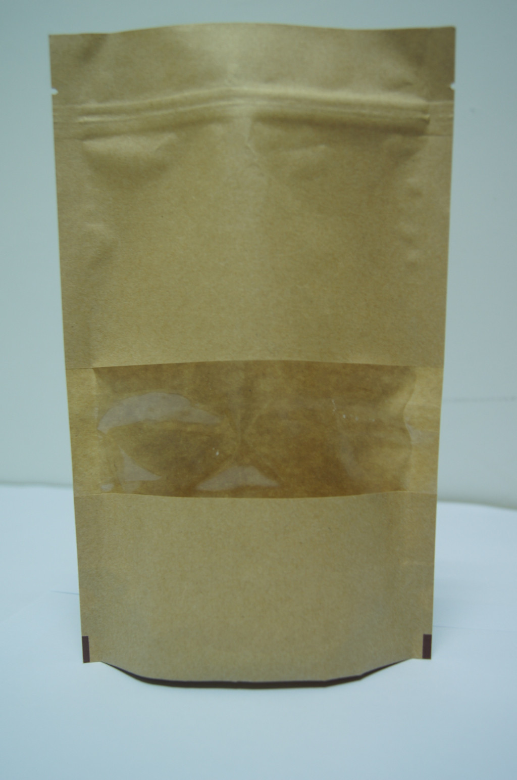 کیسه های کاغذی سفارشی Recyclable Stand Up Brown Kraft Paper OEM