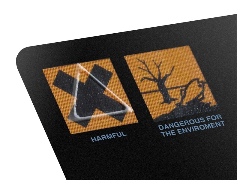 25mm قطر مثلث برچسب کوچک شلنگ برچسب های شفاف / برچسب های Warning Tactile