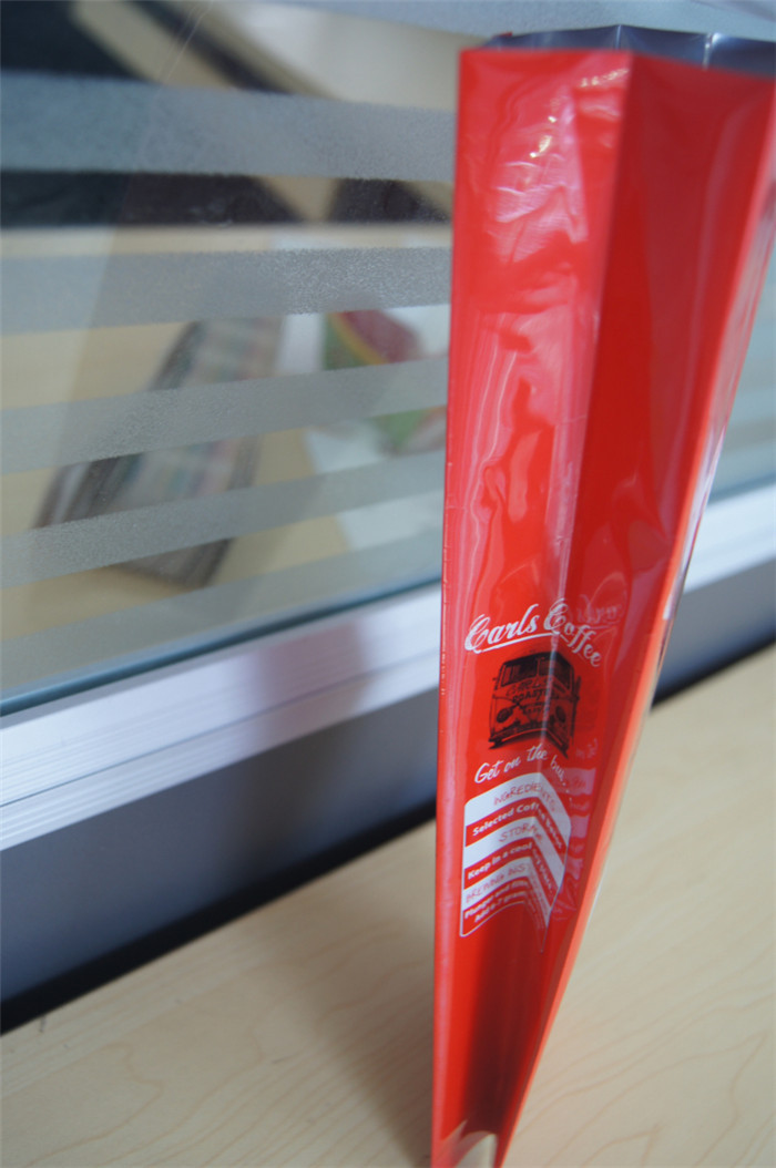 کاسه قهوه آلومینیومی فویل سفارشی جانبی با دریچه، سبز قرمز